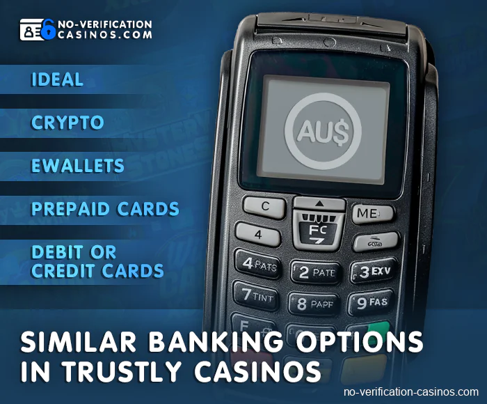 Other Australian banking systems for online casino payments