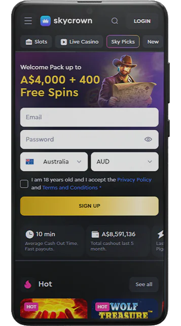 Screen no verification Skycrown Casino