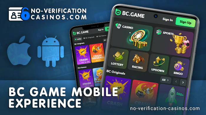 Play BC.Game Casino via app - download on android or iOS