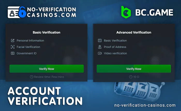 Confirming Player Identity at BC Game Casino - Instructions