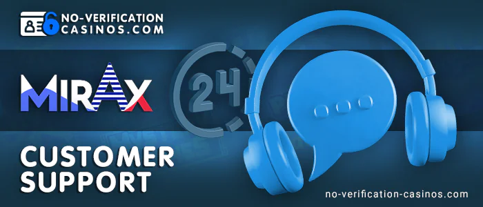 How to contact Mirax Casino's support team