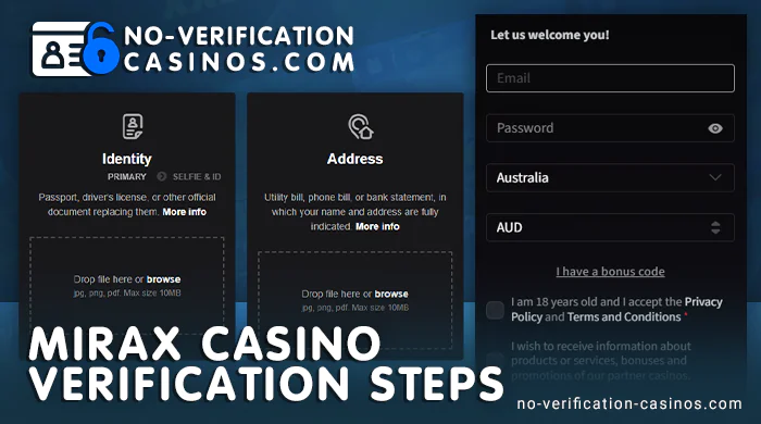 Mirax Casino account verification process