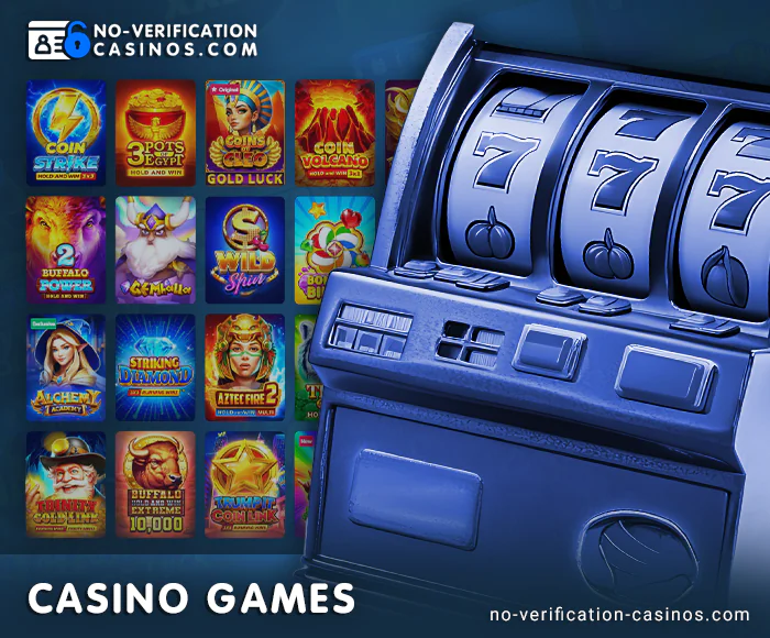 What games are available at No Account Casinos