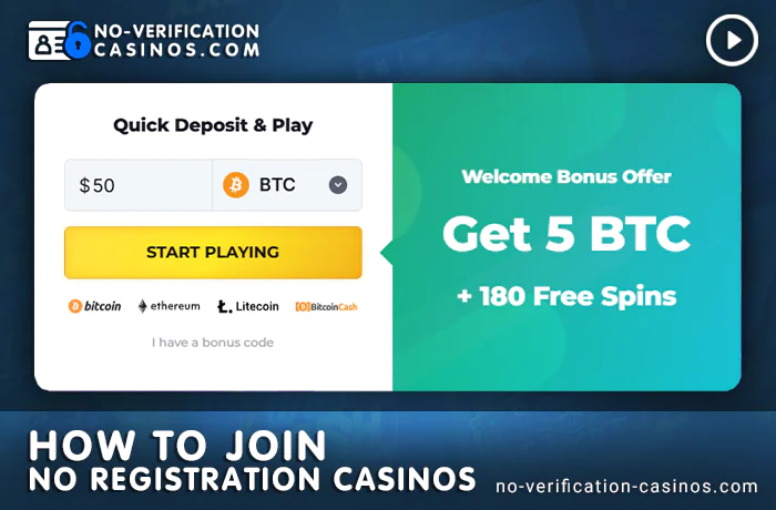 Guide on how to start playing casino games without registration