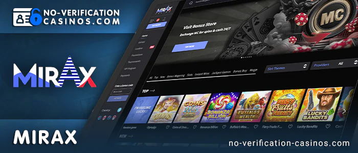 Mirax online casino for real money without registration - info