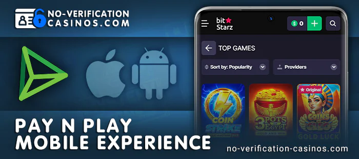 Pay N Play casino app for android and iOS